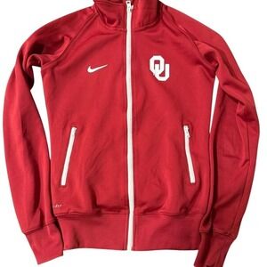 Oklahoma Sooners x Nike Dri-Fit Full Zip Track Jacket Red – Small